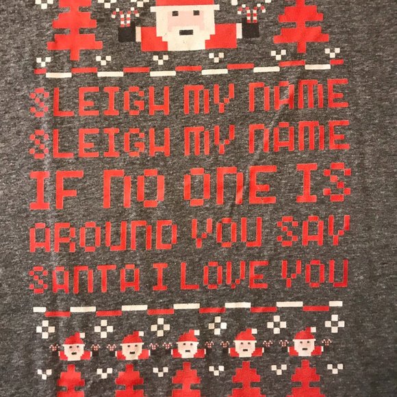 Funny Christmas Tee Sleigh My Name - Picture 1 of 3
